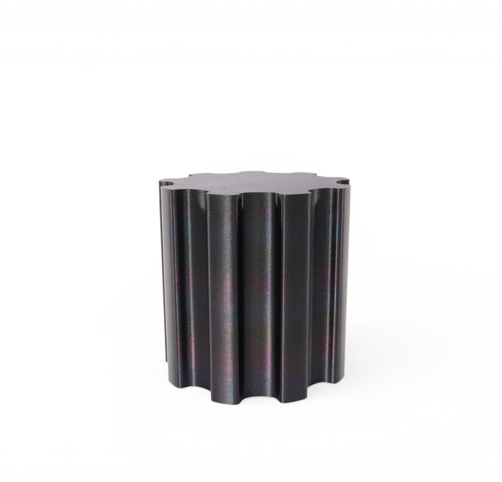 “Reed” ribbed pot table stand side view