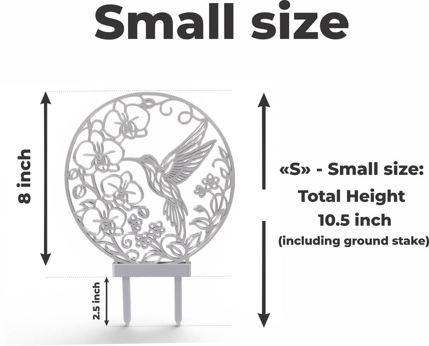 Small size plant trellis “Avi” showing 10.5 inch total height including ground stake