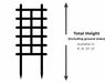 Grida plant trellis size guide showing 6, 8, 10, and 12 inch height options