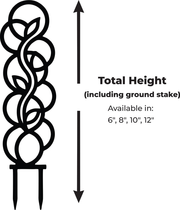 “Loom” decorative plant support for potted houseplants