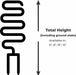 Senda plant trellis size guide showing 6, 8, 10, and 12 inch total height options