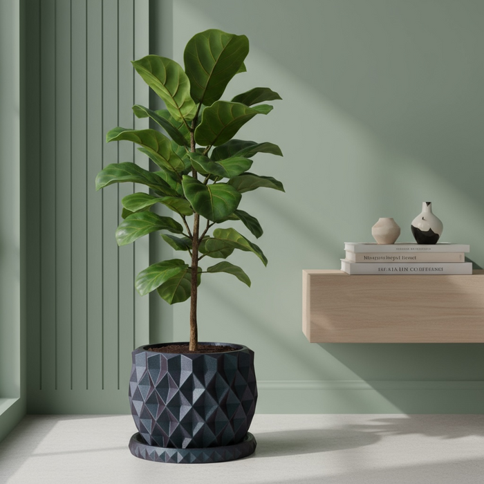 3D Printed Planter Pot "Prisma" with Drainage, Geometric Plant Pot, Modern Succulent Pot, Gift, Unique Home Decor