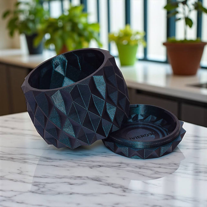 3D Printed Planter Pot "Prisma" with Drainage, Geometric Plant Pot, Modern Succulent Pot, Gift, Unique Home Decor