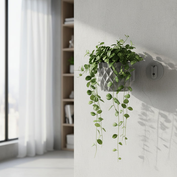 Wall Planter Pot "Prizma"— 3D Printed PLA, Drainage Options