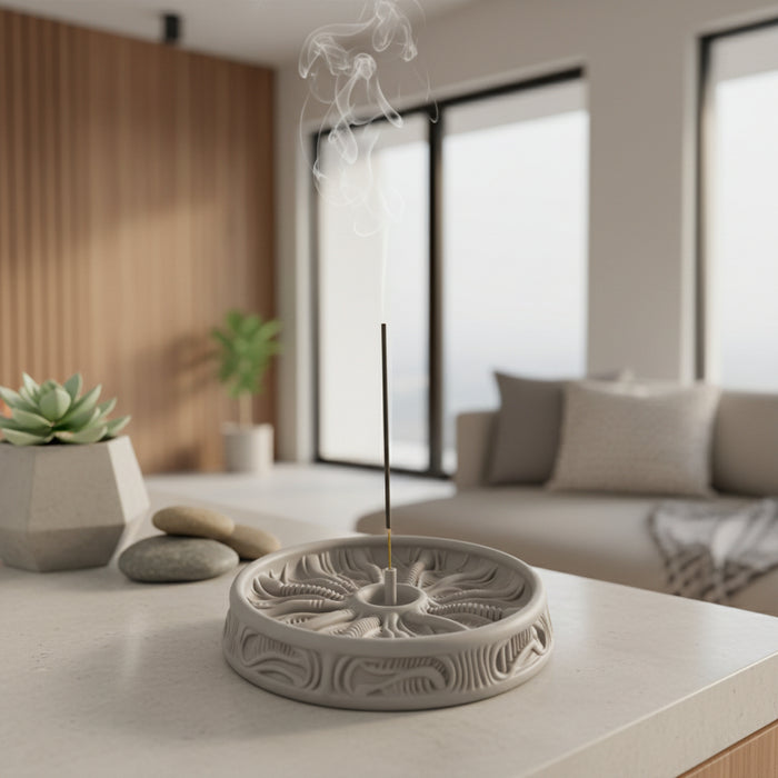 Unique incense Holder Tray "Pulse" – 3D Printed Ash Catcher