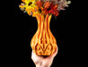 Pyra organic sculptural vase with pointed petal crown