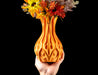 Pyra organic sculptural vase with pointed petal crown