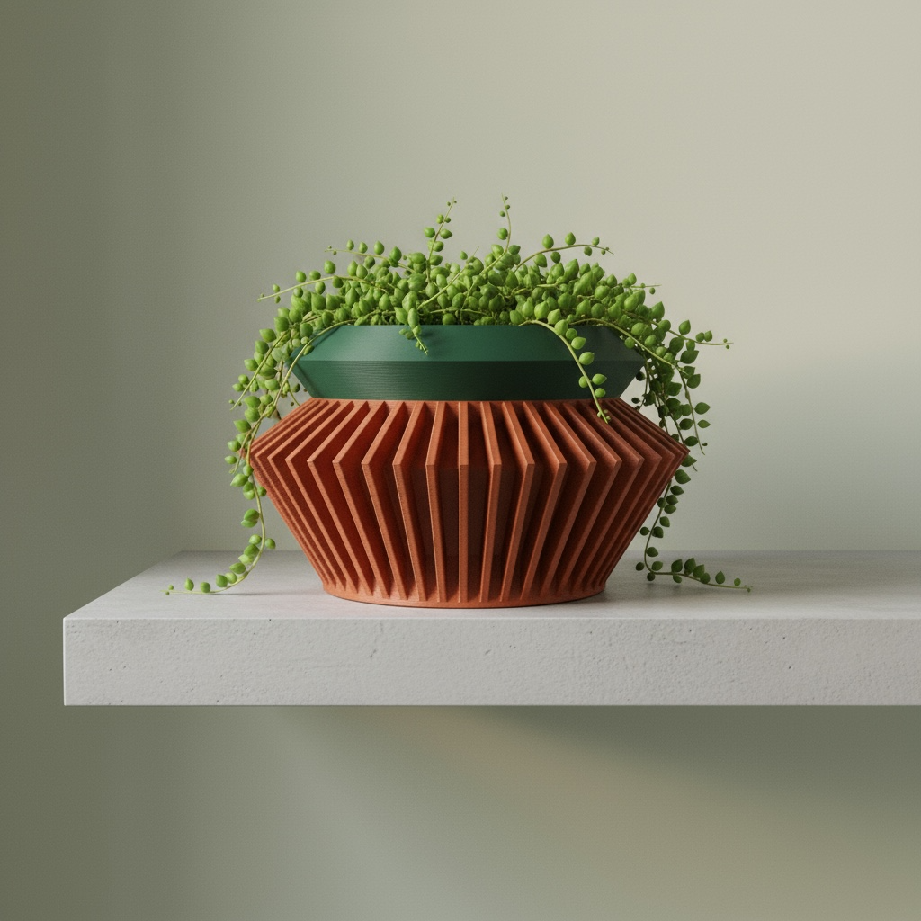 Quano ribbed indoor planter, product view 10