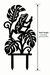 Rana frog and monstera plant trellis size guide showing total height includes ground stakes