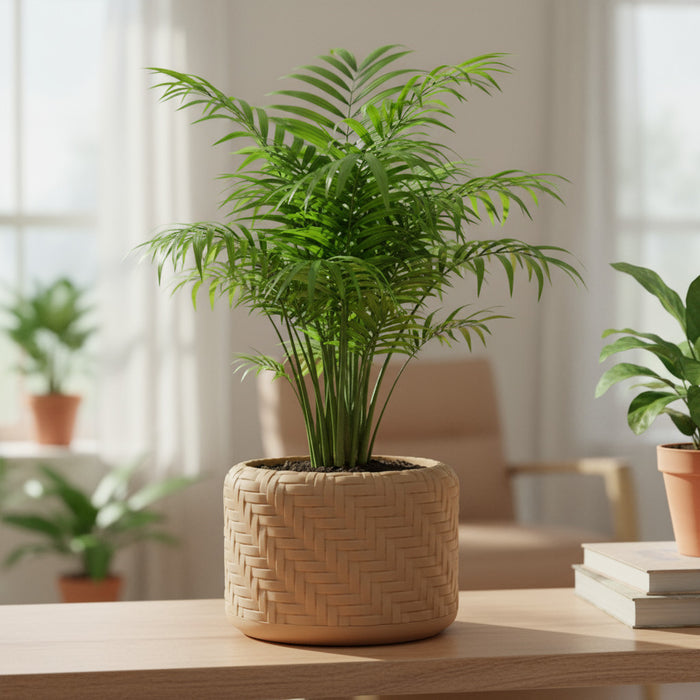 3D Printed Woven Pot "Ravena"– Textured Pot with Drainage, Eco Planter, Decorative Indoor · by Viviero3D