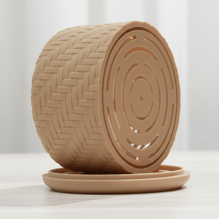 3D Printed Woven Pot "Ravena"– Textured Pot with Drainage, Eco Planter, Decorative Indoor · by Viviero3D