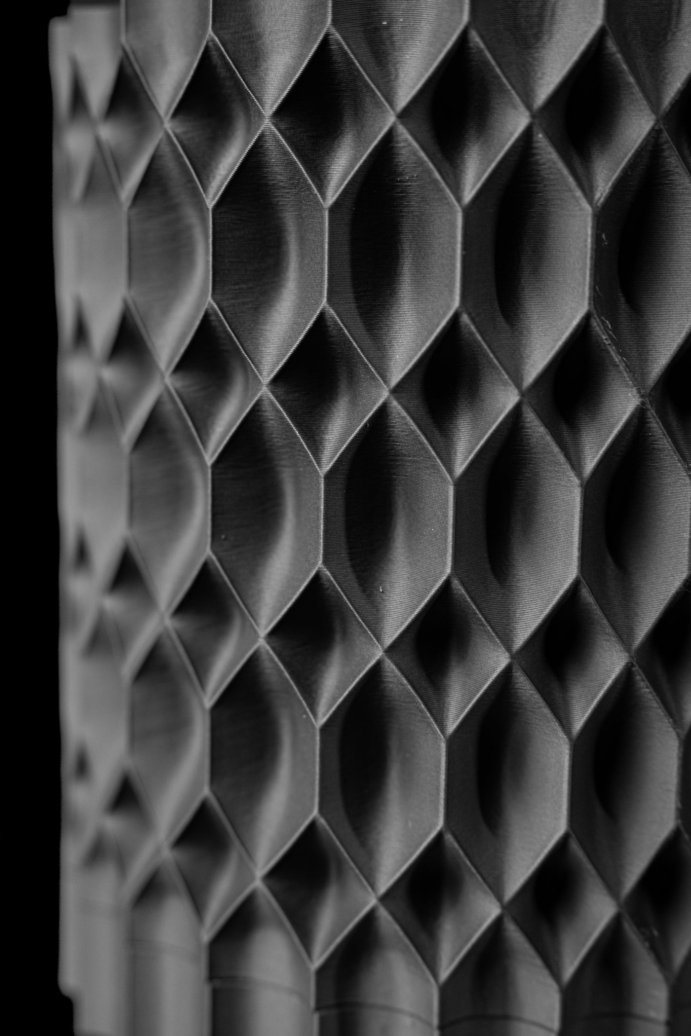 Close-up of Rhon planter repeating diamond texture