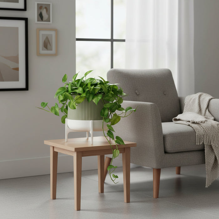 Planter pot "Rialto" – 3D Printed Ribbed Pot with Stand