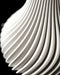 modern white flower vase with pronounced vertical grooves and flared base, 3d printed vase for dried floral arrangements, ribbed pattern vase, unique design for contemporary home decor, home office vase, vase for dried flowers, ikebana vase