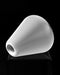 Side view of Rillan flower vase with small top opening and vertical ribs