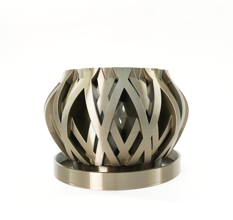 Ventilated Orchid Pot with Rounded Lattice and Optional Tray | Rimo — product image 18