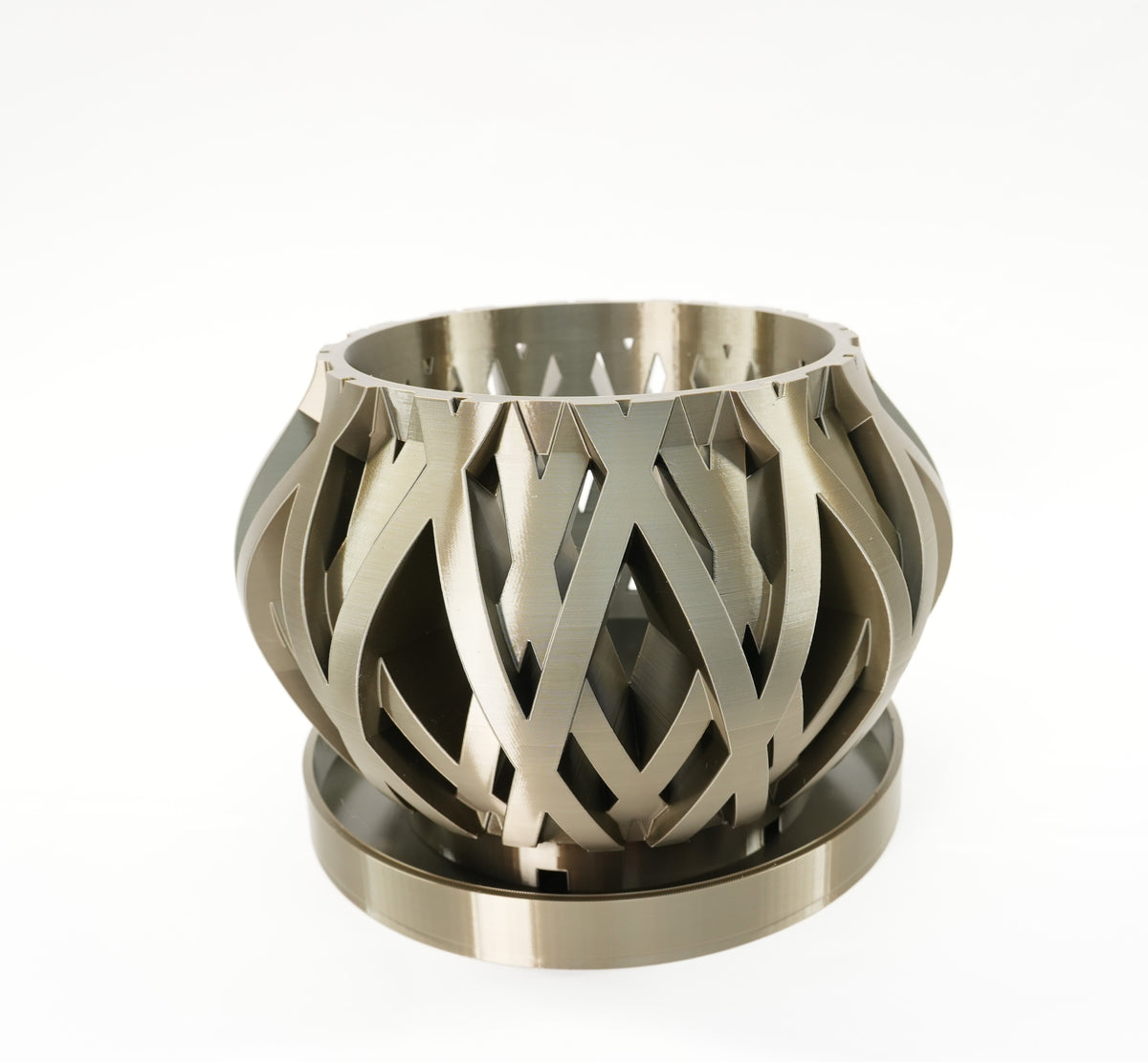 Ventilated Orchid Pot with Rounded Lattice and Optional Tray | Rimo — product image 6