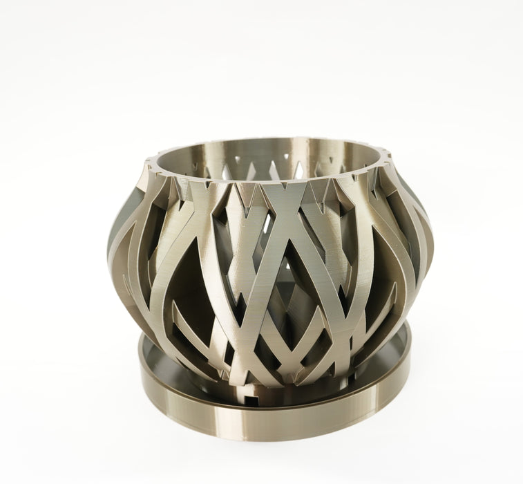 Ventilated Orchid Pot with Rounded Lattice and Optional Tray | Rimo — product image 6