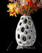 Ringo sculptural openwork flower vase, front view