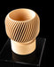 Side view of Rivo decorative planter with diagonal ribbing