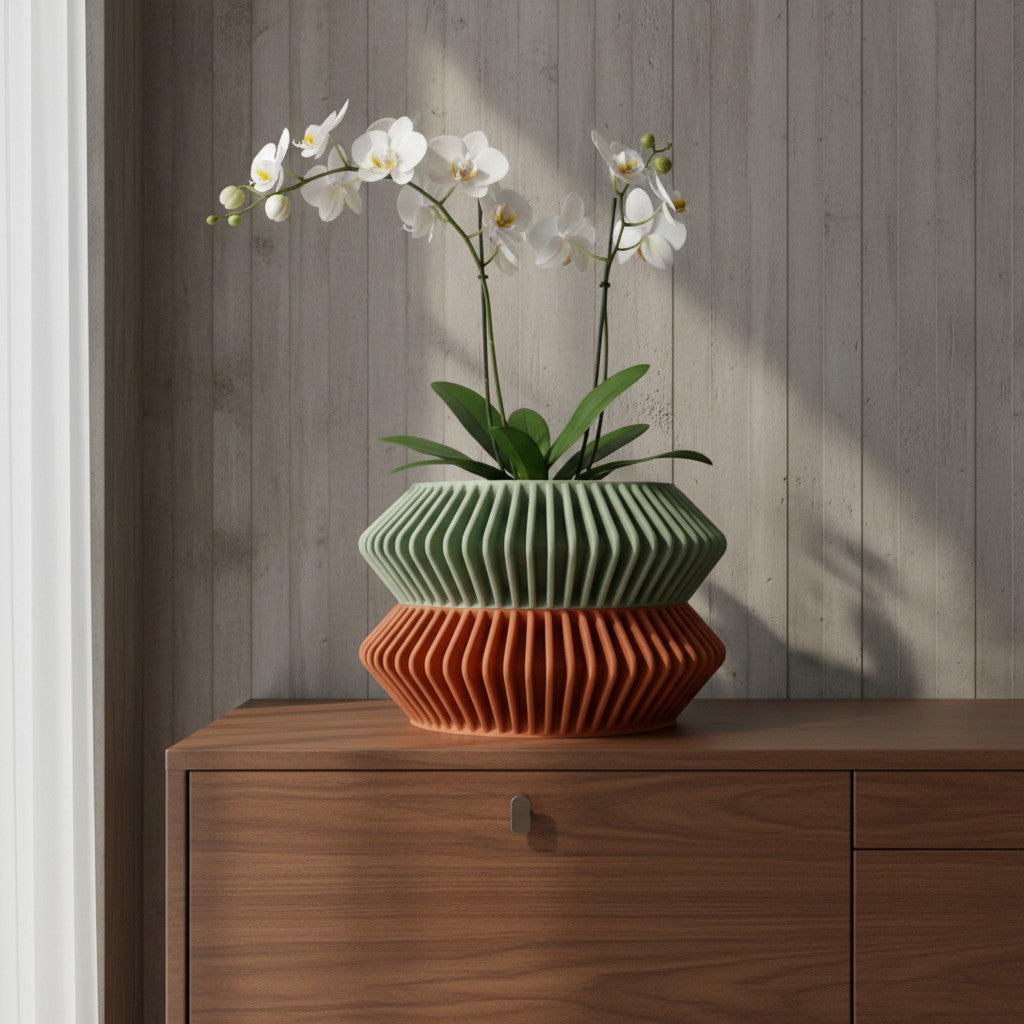 Rodel ribbed indoor planter, product view 12