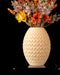 Sando textured oval vase with flowers, front view