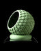 Scale round planter angled view showing opening and layered scale texture