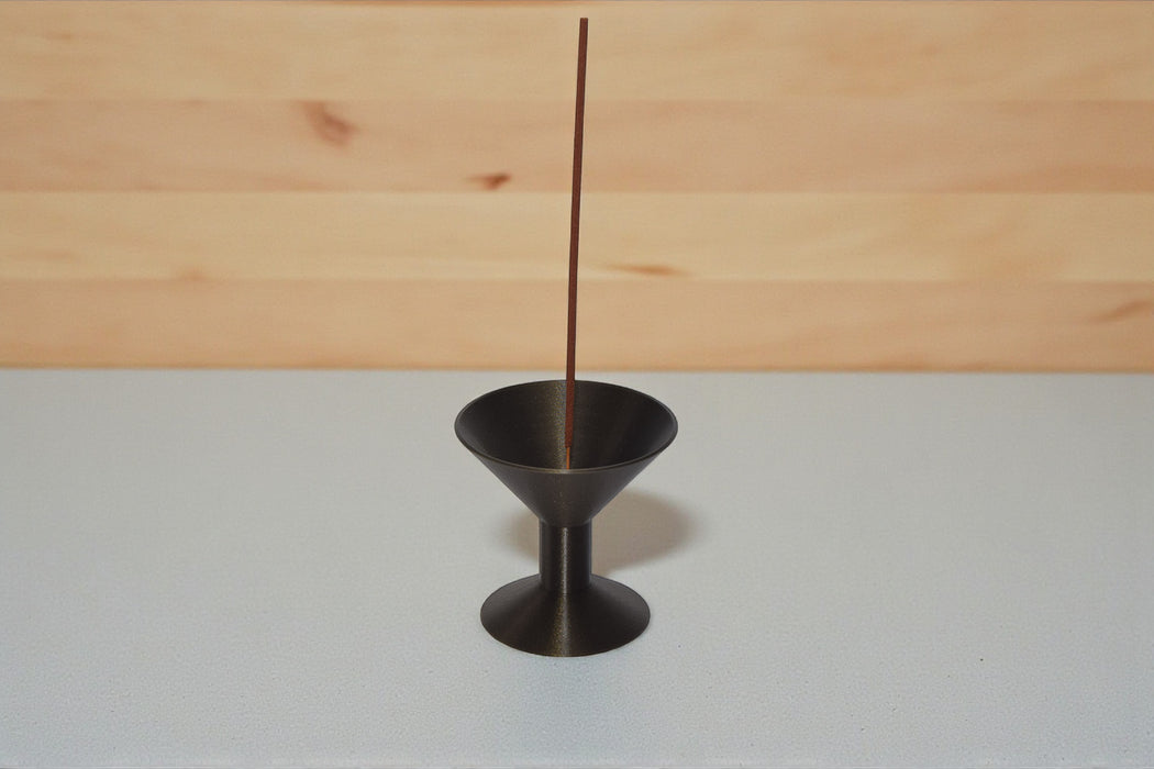 Vertical incense holder "Seren" – 3D printed incense stick burner with ash catcher tray, modern incense decor, minimalist altar accessory