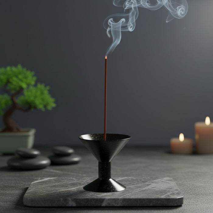 Vertical incense holder "Seren" – 3D printed incense stick burner with ash catcher tray