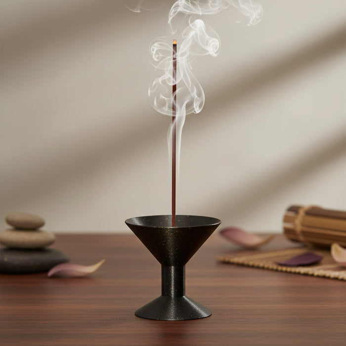 Vertical incense holder "Seren" – 3D printed incense stick burner with ash catcher tray