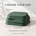 Plant stand size guide identifying overall width, height and top platform, with custom sizes available.