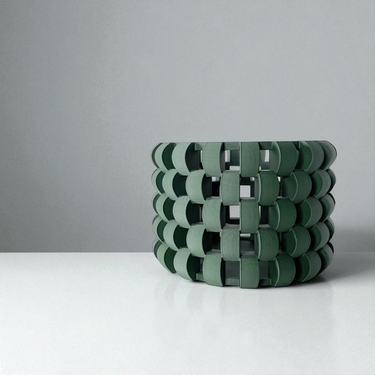 Sinol geometric cutouts ventilated orchid pot, side view
