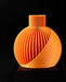Solen sculptural ribbed vase, front product view