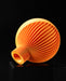 Solen sculptural ribbed vase, top and side detail