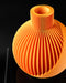 Solen sculptural ribbed vase, close-up texture detail