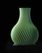 Close view of Sorel vase showing fine sweeping spiral flutes