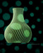 Detail view of Sorel textured vase and spiral fluted surface