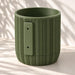 Rear view of the Spigo wall planter showing the vertical mounting plate and two fixing holes.