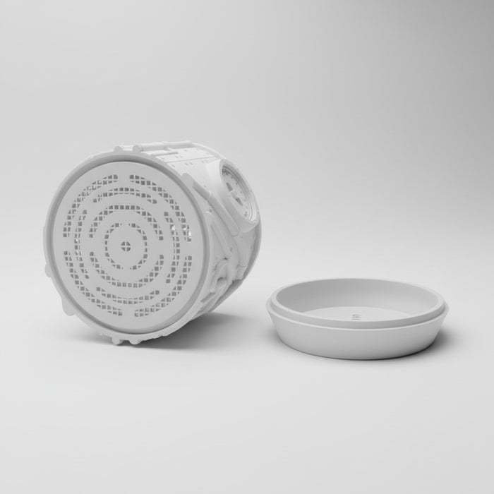 "Steamcore" Planter – Industrial Steampunk 3D Printed Plant Pot with Drainage Option