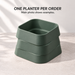 One Forest Green Stravo planter with three offset tiers. One planter per order; the main photo shows examples.
