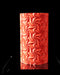 Swirl textured cylindrical vase for flowers, front view