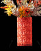 Swirl textured flower vase styled with stems