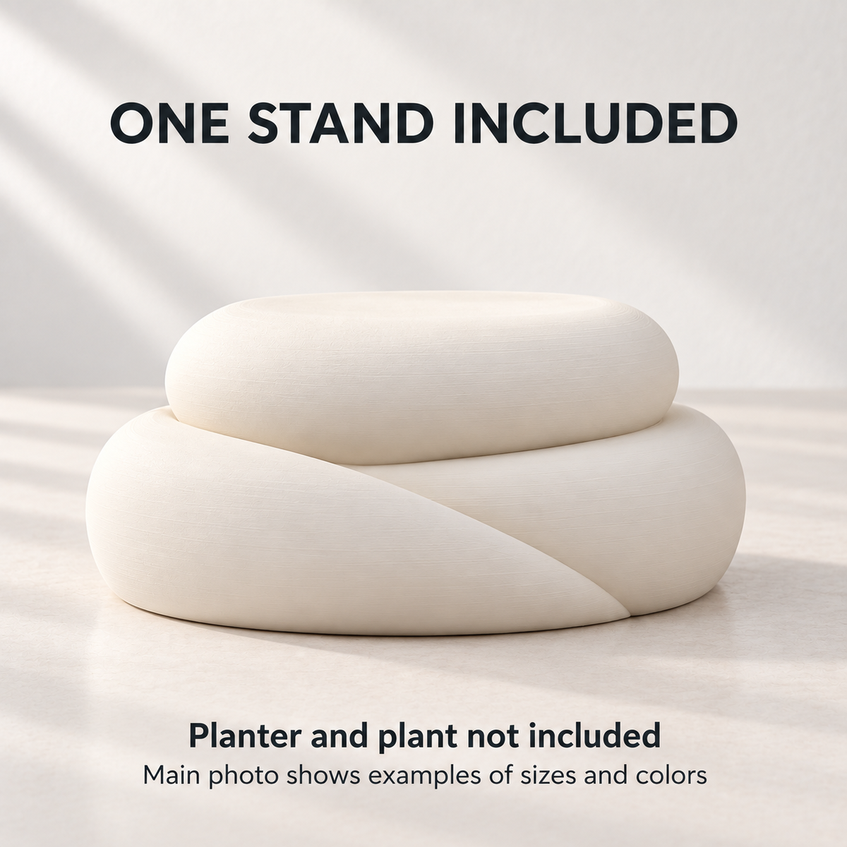 One Talvo stand included; planters and plants are not included.