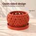 Tavero orchid pot guide highlighting open lattice ventilation around the pot