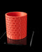 Tile textured cylindrical planter product view