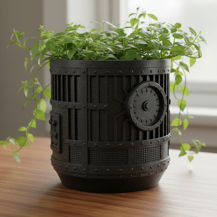 Industrial 3D Printed Planter Pot "Titan" with Drainage