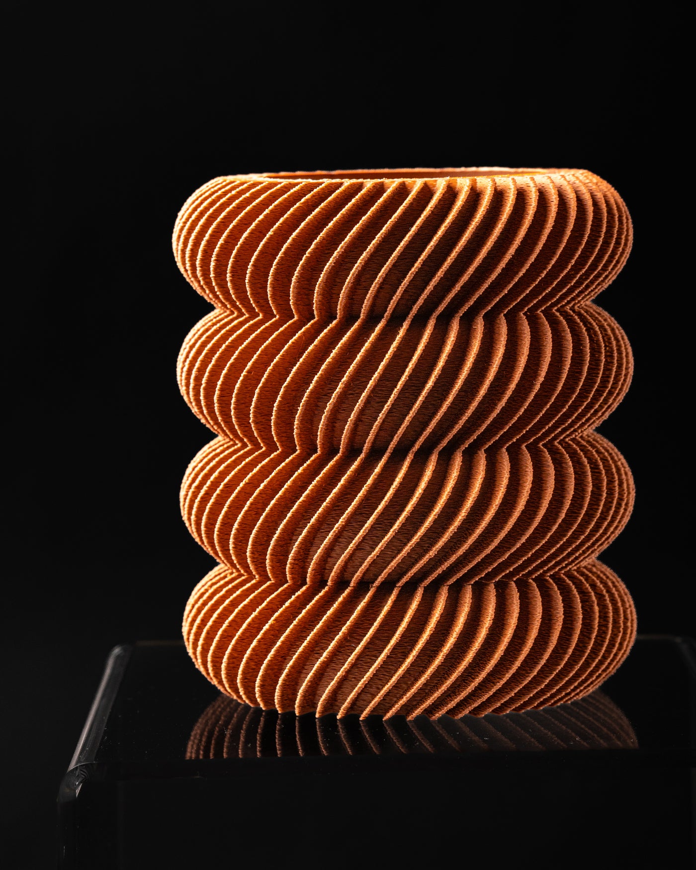 Toren sculptural spiral planter, front product view
