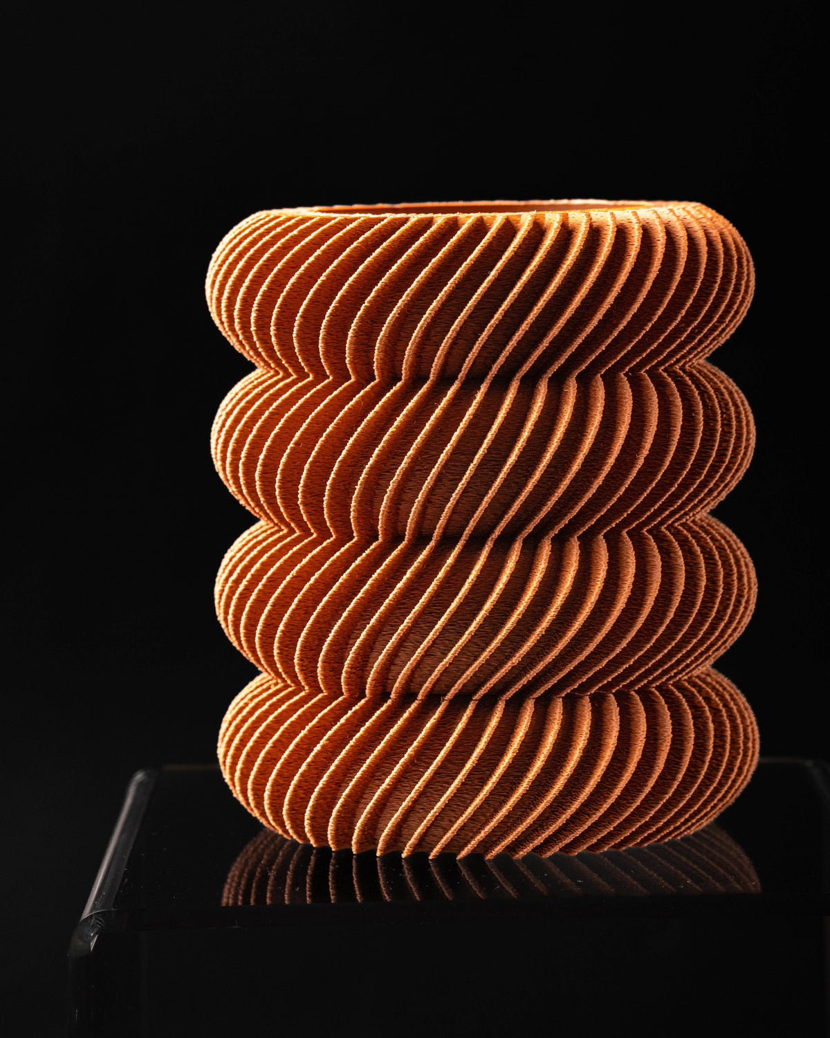 Toren sculptural spiral planter, front product view