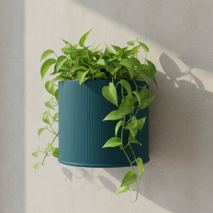 Modern Wall Planter “Tori” with Vertical Ribbed Texture