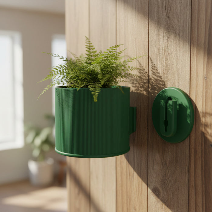 Modern Wall Planter “Tori” with Vertical Ribbed Texture